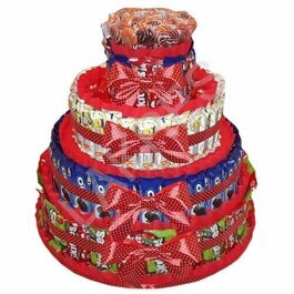 Торт из конфет в школу